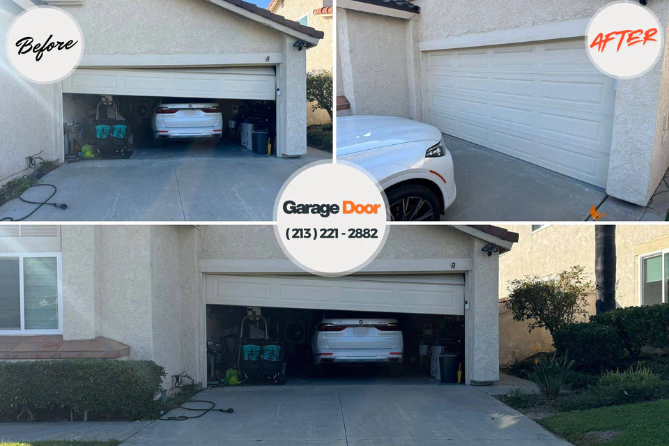 Before and after: garage door repair Worland, WY